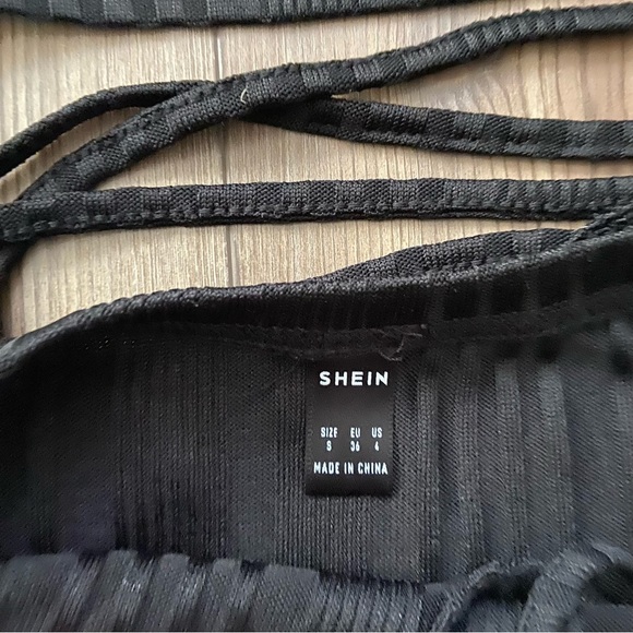 Shein Black Ribbed Set - Picture 4 of 4